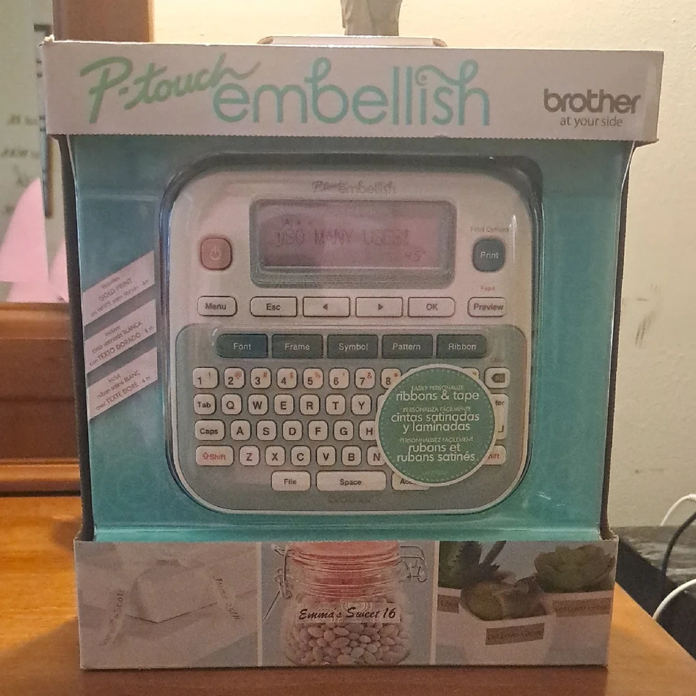 Brother P-touch Embellish Label Maker in White and Teal
